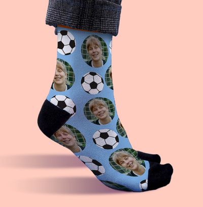 Personalised Photo Football Novelty Socks