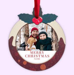 Merry Christmas Photo Bauble