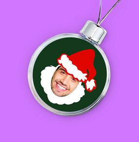 Santa Photo Christmas Bauble