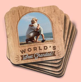 World's Best Grandad Photo Coaster