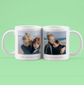 Personalised Message 2 Photo Mug
