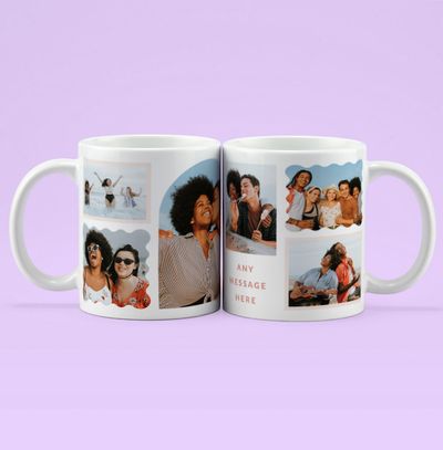 6 Photo Personalised Message Mug