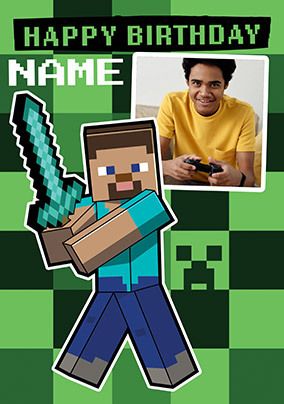 Minecraft Birthday Cards With Greetings