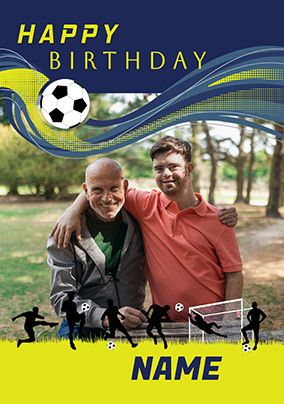 WHITE COTTON CARDS Fußball "Happy Birthday" Karte – 16x16 Cm, Handverziert, Mit Umschlag
