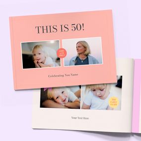 50th Birthday A4 Soft Cover Milestone Photo Book