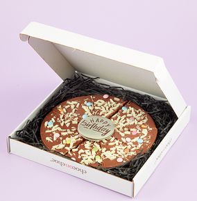 Chocolate Happy Birthday Pizza