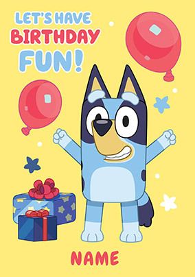 Personalsed Bluey Brthday Card - Any Age - Age Relatonshp - 1st 2nd