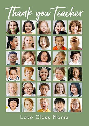 Thank You Card For Teachers - Large 5.5x8.5 Inch Appreciation Card With Envelope & Gold Foil