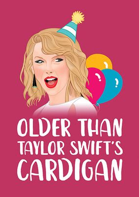 Personalised Taylor Swift Birthday Card - Custom Any Age, For Swiftie, Son, Daughter, Fan