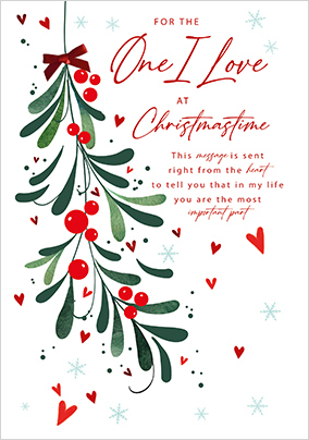 Weihnachtskarte „One I Love“ – 22,9 X 15,2 Cm, Hochwertig Von Piccadilly Greetings